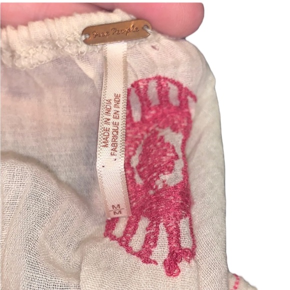 FREE PEOPLE: Womens Pukka Embroidered Knit Blouse - Size Medium - Picture 14 of 15